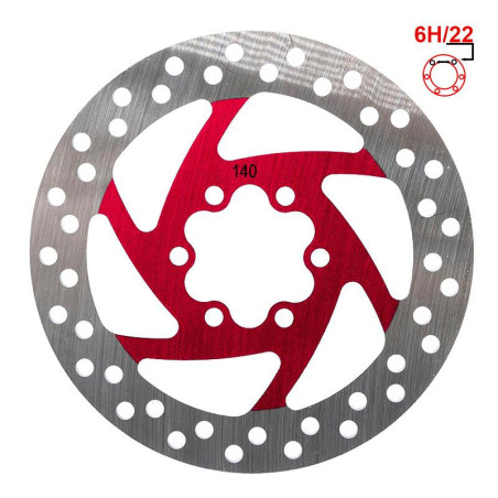 Kočioni disk 140mm 6H - crveni