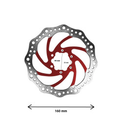 Kočioni disk 160mm crveni
