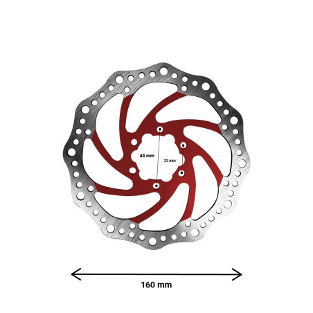 Kočioni disk 160mm crveni